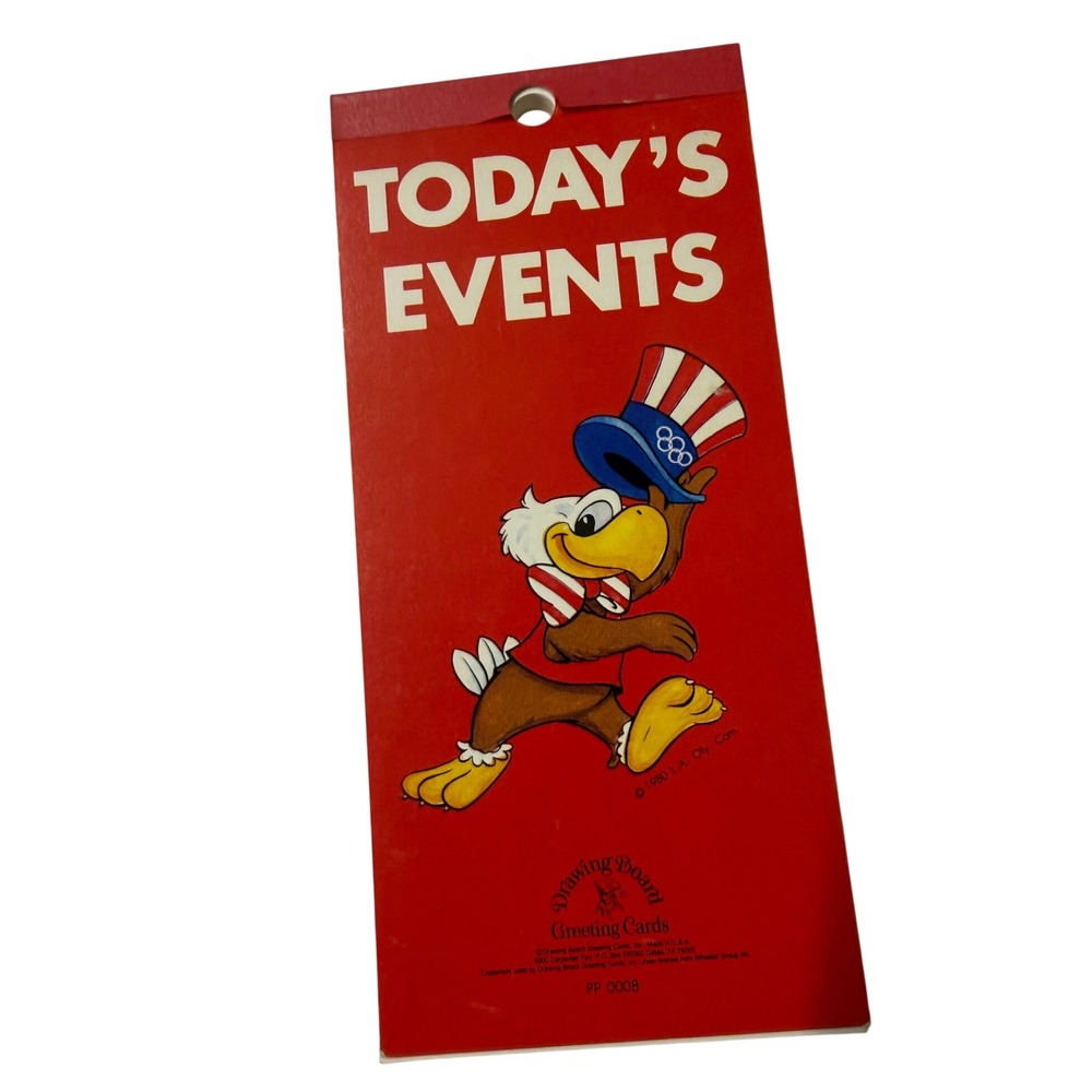 Vintage 1984 Los Angeles Olympics Sam the Eagle Notepad